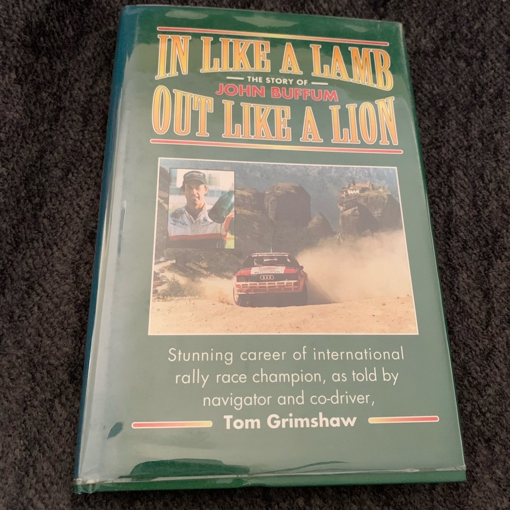 In Like A Lion Out Like Lamb 1994 HC John Buffum book signed author Tom Grimshaw